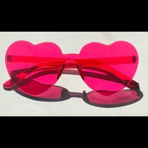 Pink heart sunglasses